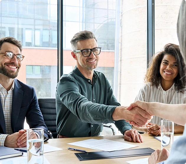 Home 21 meeting handshaking