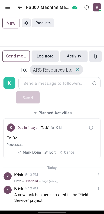 Offline-First Field Service App for Odoo ERP (Datarova) 6 datarova-activity-logs