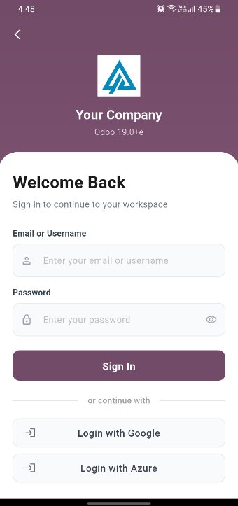 Offline-First Field Service App for Odoo ERP (Datarova) 3 datarova-login